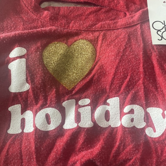 NWT Woman’s Chaser Long Sleeve Sweater Top I ❤️ The Holidays. Size M - Picture 5 of 7